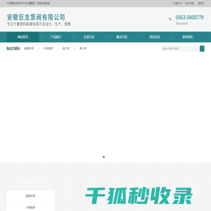 安徽巨龙泵阀有限公司